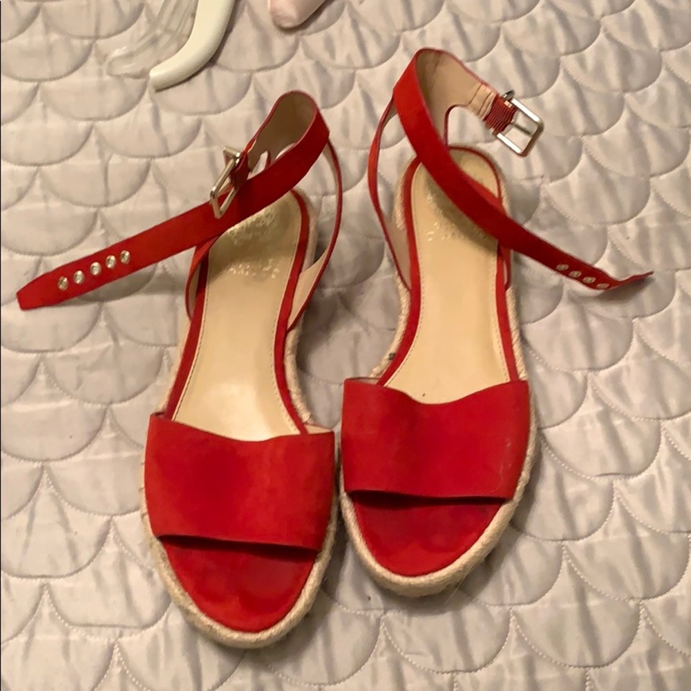 Red Vince Camuto platforms